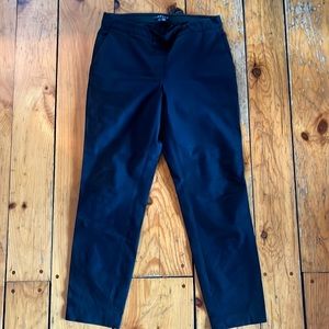 Stretch black Theory pants with side pockets